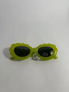 Crazy Insane Party Raver Club Costume SUN GLASSES Funky Unusual Frame Green Lens - Picture 1 of 4