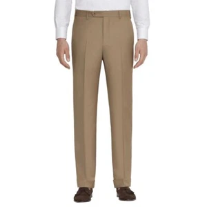 Zanella Todd Flat Front Super 120's Wool Serge Pant in Tan - Picture 1 of 1