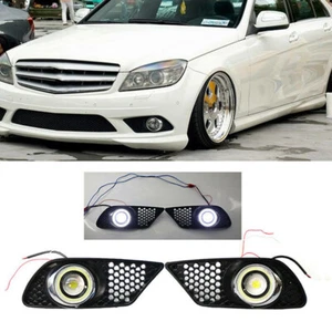 Lámparas antiniebla para Benz Clase C W204 2008-2010 a2048850353 + cubiertas de rejilla SU - Imagen 1 de 7