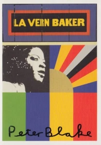 SIR PETER BLAKE HANDSIGNIERT 6X4 POSTKARTE KUNST MEMORABILIA LA VERN BAKER - Bild 1 von 1