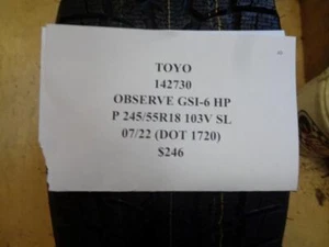 1 NEW TIRE TOYO OBSERVE GSI-6 HP 245 55 18 103V SL 142730 - Picture 1 of 4