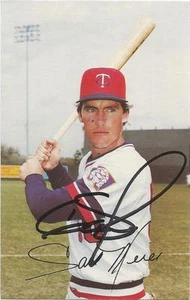 Minnesota Twins DAVE MEIER autographed 1984 Team Issue Postcard - Picture 1 of 1