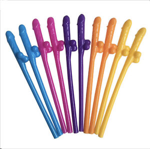 Bachelorette Party Penis Dick Drinking Straws 10 pack 