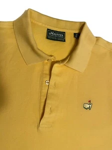 The Masters Golf Collection Yellow Polo Collar Shirt Sz L - Picture 1 of 5