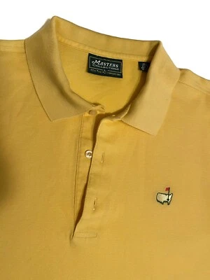 The Masters Golf Collection Yellow Polo Collar Shirt Sz L - Image 1 of 4