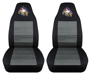 Fundas de asiento con canastilla negras grises aptas para GMC serie C Topkick American Eagle 2003-2009 - Imagen 1 de 3