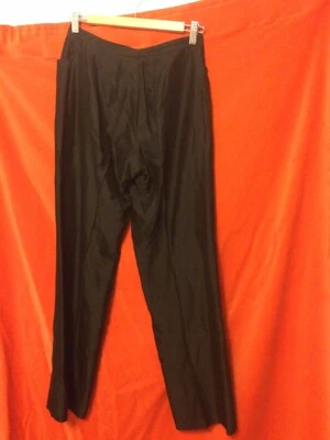 Dolce & Gabbana Seda Shantung Pantalón Pierna Recta Negro Talla 42 6 Foto 1 de 4
