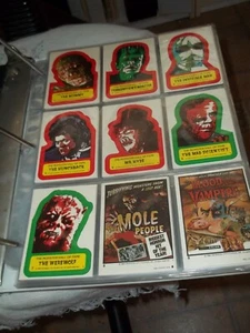 Creature Feature You'll Die Laughing Vintage Sticker 22 Card Set Topps 1980 - Picture 1 of 3
