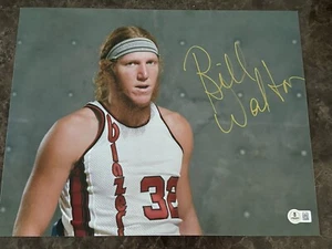 BILL WALTON Signed 11x14 Photo NBA Autograph Portland Trailblazers Beckett BAS - Picture 1 of 3