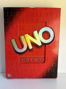 Uno Deluxe Card Game Mattel 2001 Complete - Picture 1 of 4