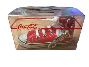 Vtg Collectible 1988 COCA COLA Red High Top Converse Style Sneaker Keychain IOP - Picture 1 of 15