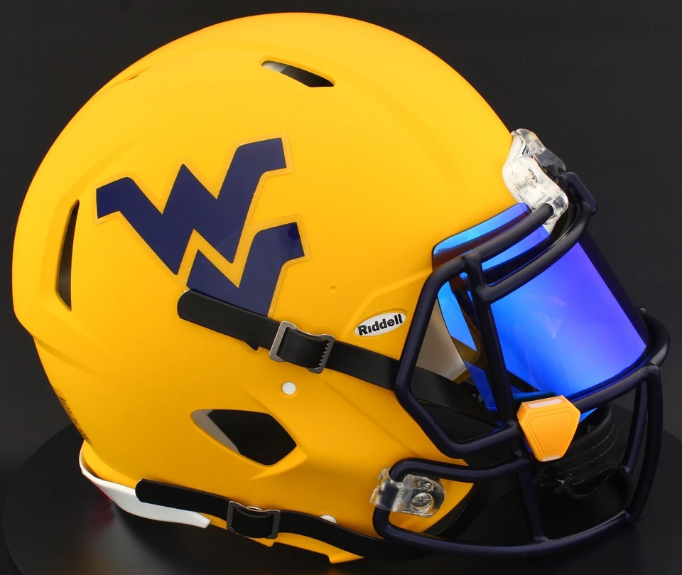 WEST VIRGINIA MOUNTAINEERS NCAA Riddell Speed Full Size REPLICA Football Helmet - Image 1 of 4