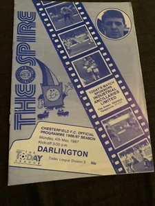 1987 Chesterfield Fc V Darlington Match Programme - Picture 1 of 2