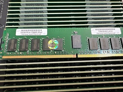 HP 752370-091 32GB (1X32GB) 2RX4 PC4-2133P DDR4 Server Memory 728629-B21 - Image 1 of 4