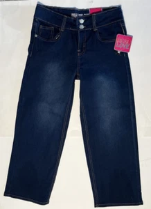 Real Love Wide Leg Super Stretch Denim Jeans-Adj Waist -Girl's Size 8 NEW - Picture 1 of 3