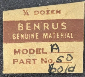 NOS NEW Genuine Benrus Cal. A - Hands - Yellow / Gold Tone Part# 50 - Picture 1 of 2