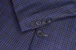 Hickey Freeman Sport Coat Jacket Blazer Mens Size 38-S Plaid Check out - Picture 1 of 9