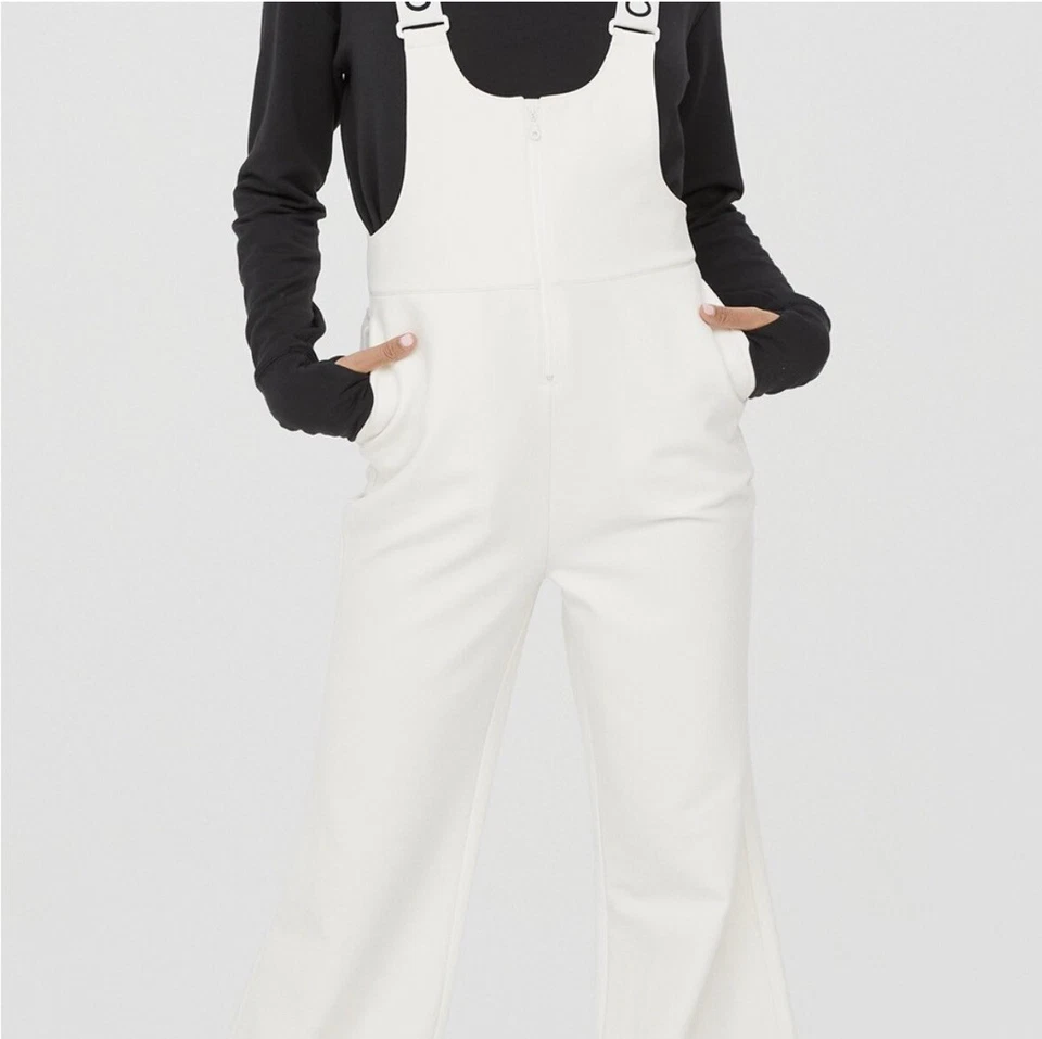 Offline by Aerie Chillside Collection Women's White Snowboard Pants Bibs Small