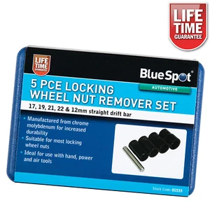 5pc Locking Wheel Nut Removers Grip & Twist Sockets Damaged Rounded Bolt 17-22mm - Picture 1 of 12