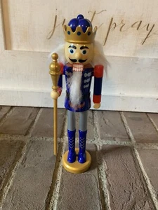 NEW 9" Classic Nutcracker Holding a Baton Plastic Figure Decor / Play - Picture 1 of 5