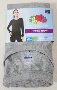 Fruit of the Loom Women's Thermal Crew Shirt Top Size XXL 20 Gray NEW - Picture 1 of 6