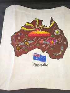 Burlap Australian Koala Bear Souvenir Shopping Bag Plastic Lining Inside - Picture 1 of 12
