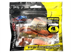 Tsunami Pro Holographic Swim Baits 3" Swim Shad SS3-4-80 New Penny 4pk Brand New - Picture 1 of 2