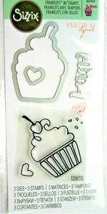 Cupcake Sizzix Stamp & Framelits Thin Metal Die Set 662914 NEW! - Picture 1 of 4