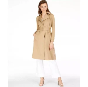 INC Womens Plus 3X Doe Long Lace Back Trench Coat NWT AU30 - Picture 1 of 6