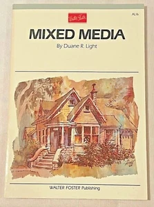 SIGNED Walter Foster Mixed Media Duane R Light Artist Vintage 1989 Paperback 🍒 - Picture 1 of 4