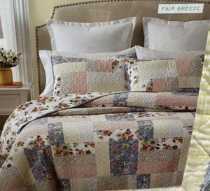 Martha Stewart Kollektion Fair Breeze Full/Queen Baumwolle Patchwork Quilt Macy's - Bild 1 von 7