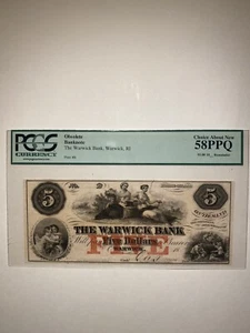 The Warwick Bank Warwick Rhode Island $5 18__ Remainder Choice About New - Picture 1 of 2