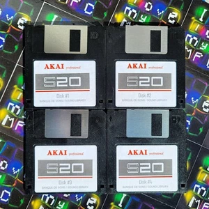 Akai S20/REMIX88 Sound Library Complete 4 DISKS Drum Kit Sample Pack Floppy Disk - Picture 1 of 2