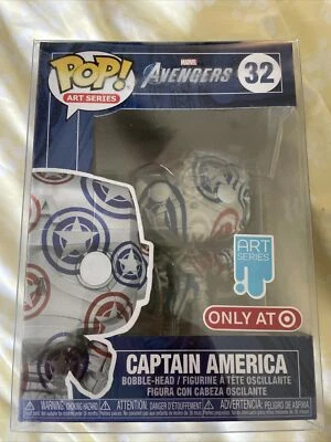 Funko Pop! Serie ART Marvel Avengers 32 CAPITÁN AMÉRICA Objetivo Excl Nuevo en Caja en Estuche Foto 1 de 4