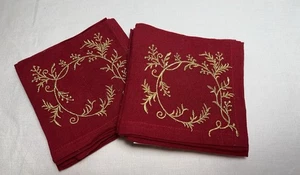 pottery barn monique lhuillier sienna cocktail napkins 10”x 10” ~ Set of 8 - Picture 1 of 2