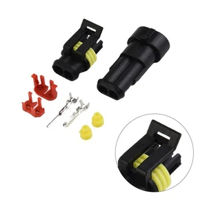 10pcs 2Pin Way Car Auto Waterproof Electrical Connector-Plug Socket Wire Kit - Picture 1 of 24