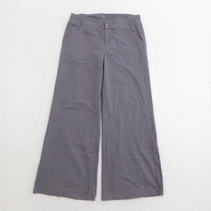 XCVI Damen grau weites Bein Cropped Hose Baumwolle Elasthan Freizeit Boho Größe Medium - Bild 1 von 9