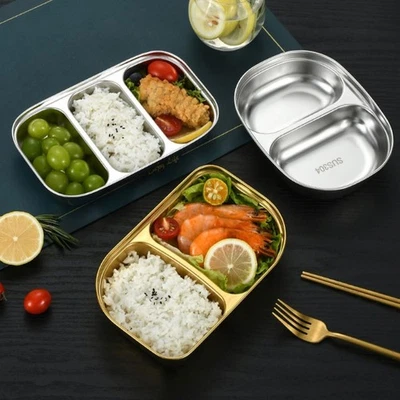 Large Multi Compartment 304 Stainless Steel Tray For Home And Outdoor Use - Image 1 of 4