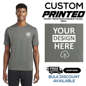 Sport-Tek PosiCharge Tough Tee Custom Printed Mens Polo Gift For Him ST320 - Picture 1 of 12