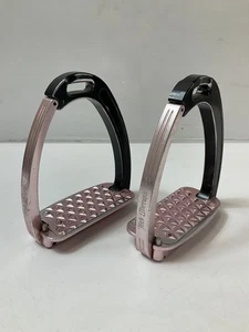 Tech Stirrups Iron Pink Aluminum Equestrian Horse Riding Equipment FAULTY - Picture 1 of 9