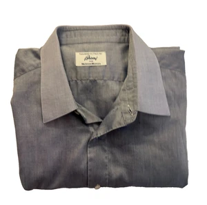 Brioni französisches Button-Down-Hemd mit Manschette Herren hergestellt in Italien 17,5 - Bild 1 von 5