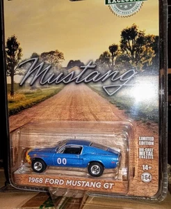 1:64 Greenlight THE DUKES OF HAZZARD Blue #00 Race Car 1968 Ford Mustang GT - Picture 1 of 2