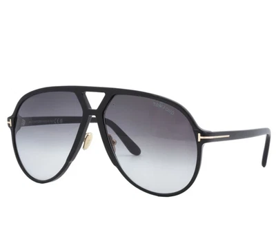 TOM FORD BERTRAND FT1061 01B Sunglasses Black Frame Gray Gradient Lenses 64mm - Image 1 of 4
