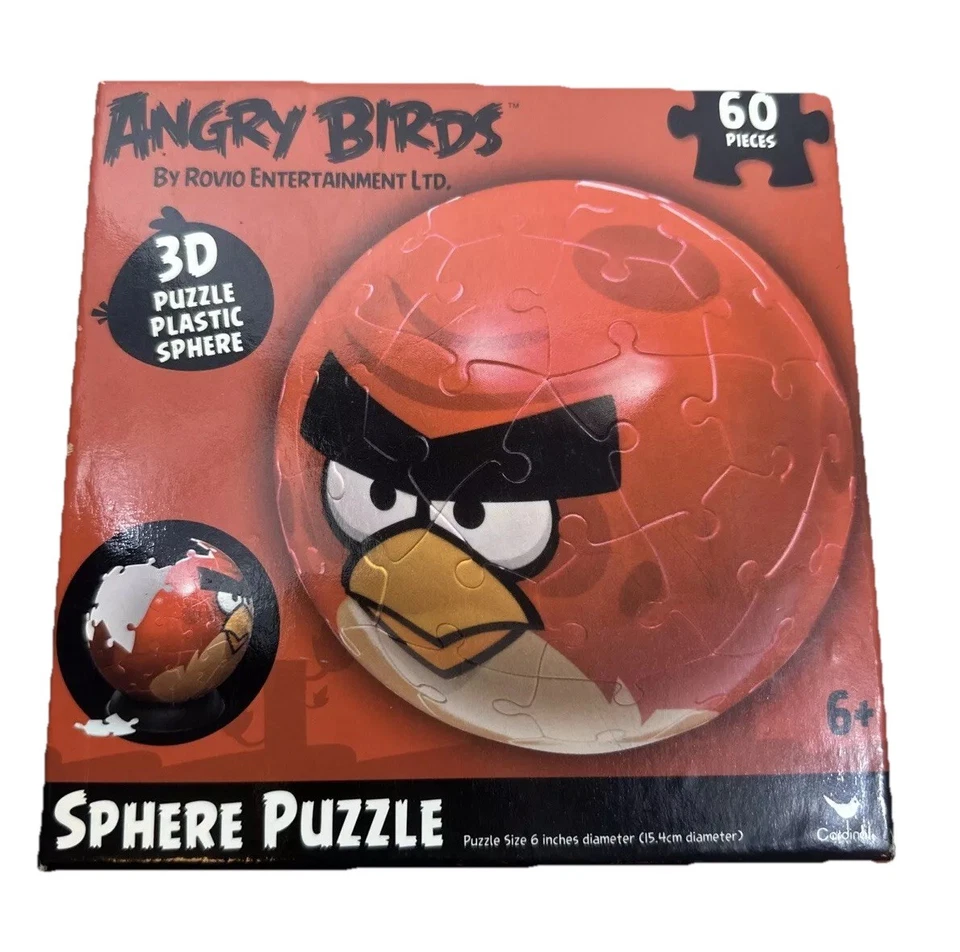 Cardinal Rovio Entertainment Angry Birds 3D Plastic Sphere Puzzle 60 Pieces - Image 1 of 3