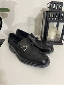 Bostonian Kohrman Mason MENS BLACK LEATHER Loafers Shoes Size 8 M - Picture 1 of 10