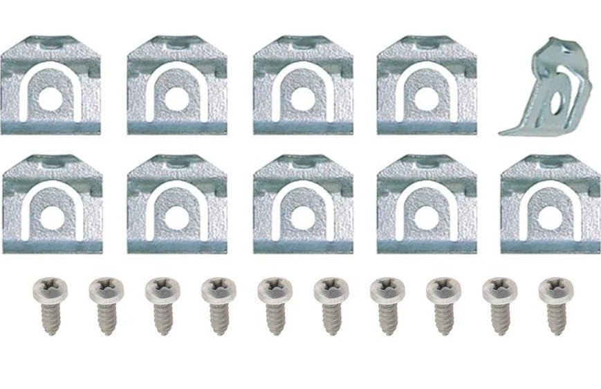 Juego de clips de moldura de vidrio trasero OER de 10 piezas para Bel Air Biscayne e Impala 1965-1975 Foto 1 de 3