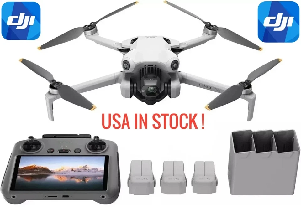 DJI Mini 4 Pro Fly More Combo Plus Camera Drone (with RC 2 Remote)
