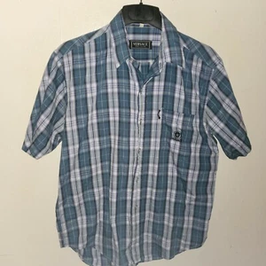 Camicia a quadri vintage Gianni Versace logo Medusa - Foto 1 di 4