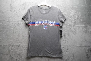 NHL New York Rangers Women's Gray Short Sleeve Fashion T-Shirt, Size M - New - Picture 1 of 11