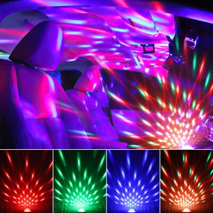 AKKU Wiederaufladbar LED Discokugel RGB Bühnenlicht Partylicht Musiksensor DJ DE - Bild 1 von 19